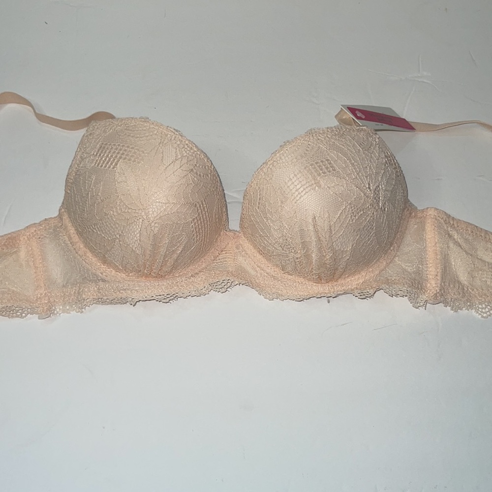 ULTIMATE LACE PUSH UP UNDERWIRE BRA 3 HOOKS REMOVABLE STRAPS. NWT